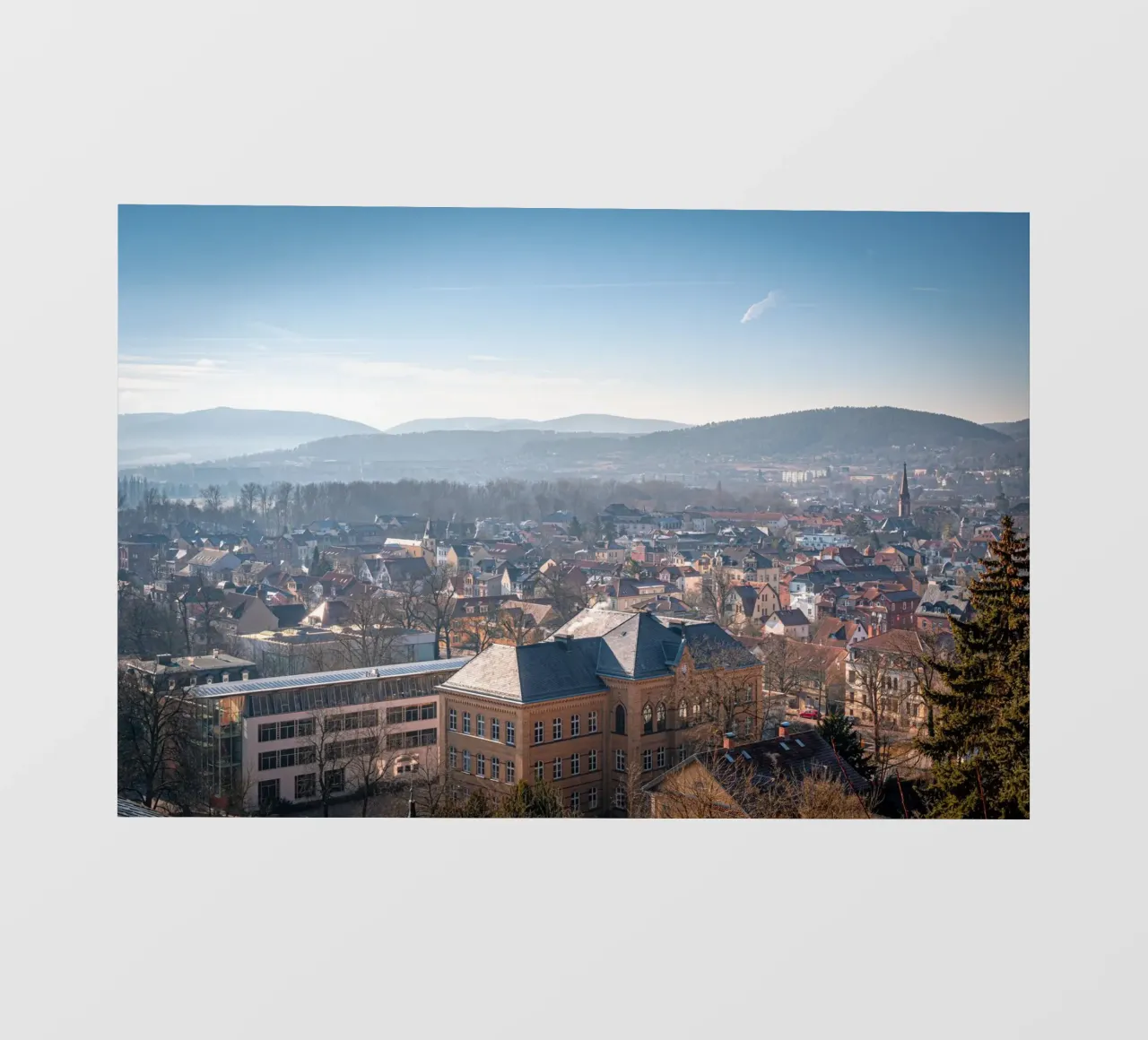 Sopra i tetti di Rudolstadt in Turingia pellicola backlit da Marcus Beckert | Fotografie