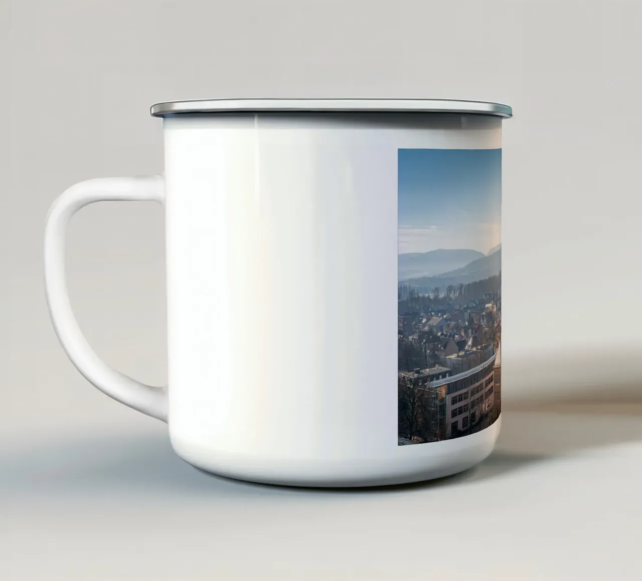 Sopra i tetti di Rudolstadt in Turingia tazza in smalto da Marcus Beckert | Fotografie