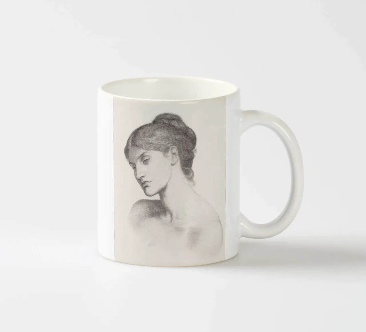 Woman Portrait Sketch keramische mok van apoloprints