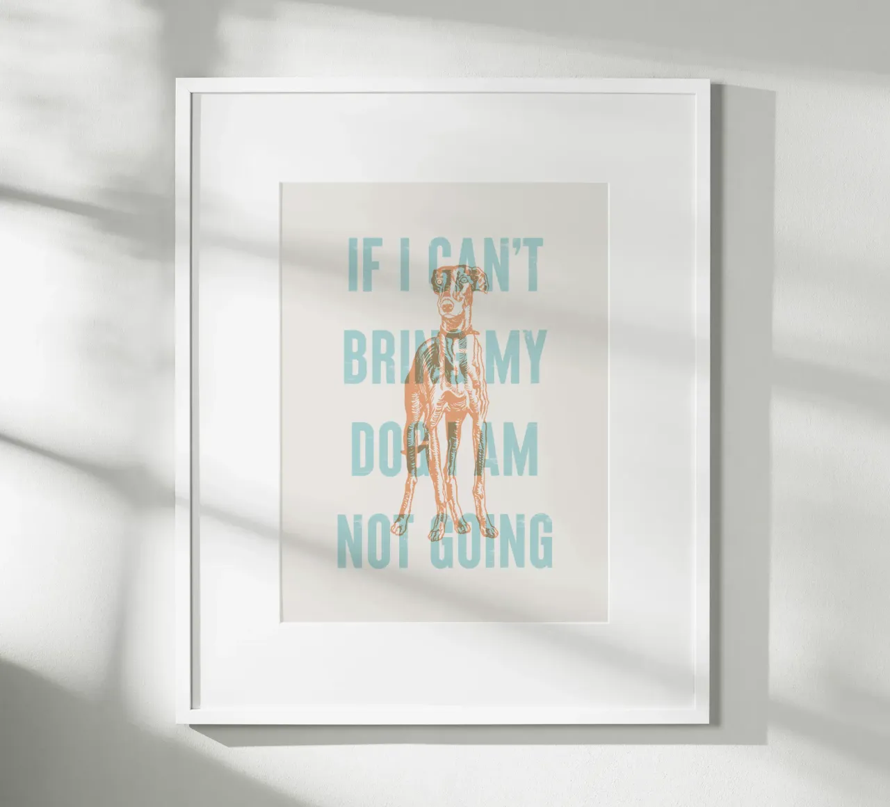 Se non posso portare il mio cane, non ci vado. poster da Vintagrafica