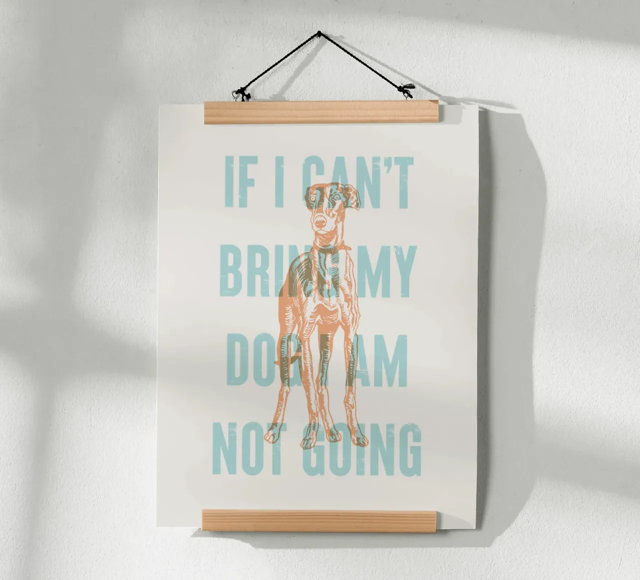 Se non posso portare il mio cane, non ci vado. poster da Vintagrafica