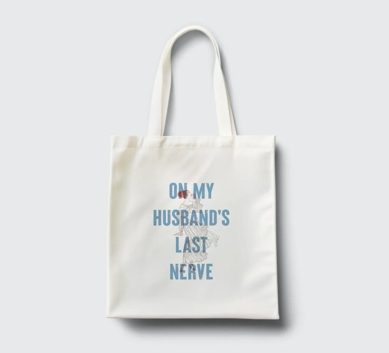 On my husband's last nerve tote bag by Vintagrafica