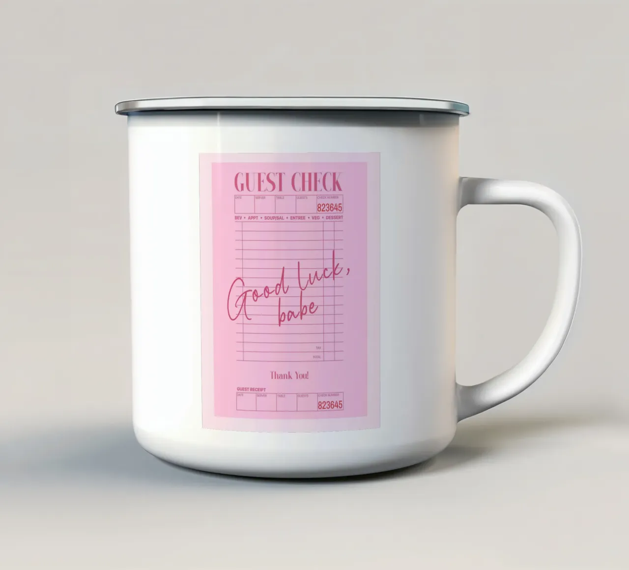 Good Luck Babe, testo di una canzone, poster di Chappell Roan tazza in smalto da Coquette Club