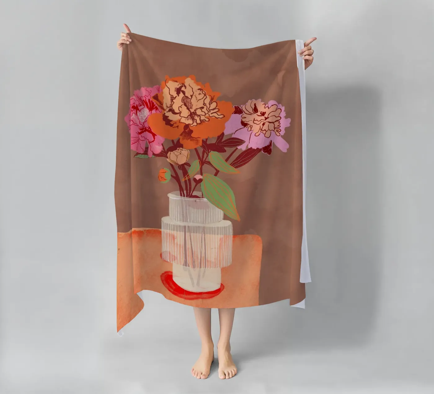 Peonies strandhanddoek van GigiRosado