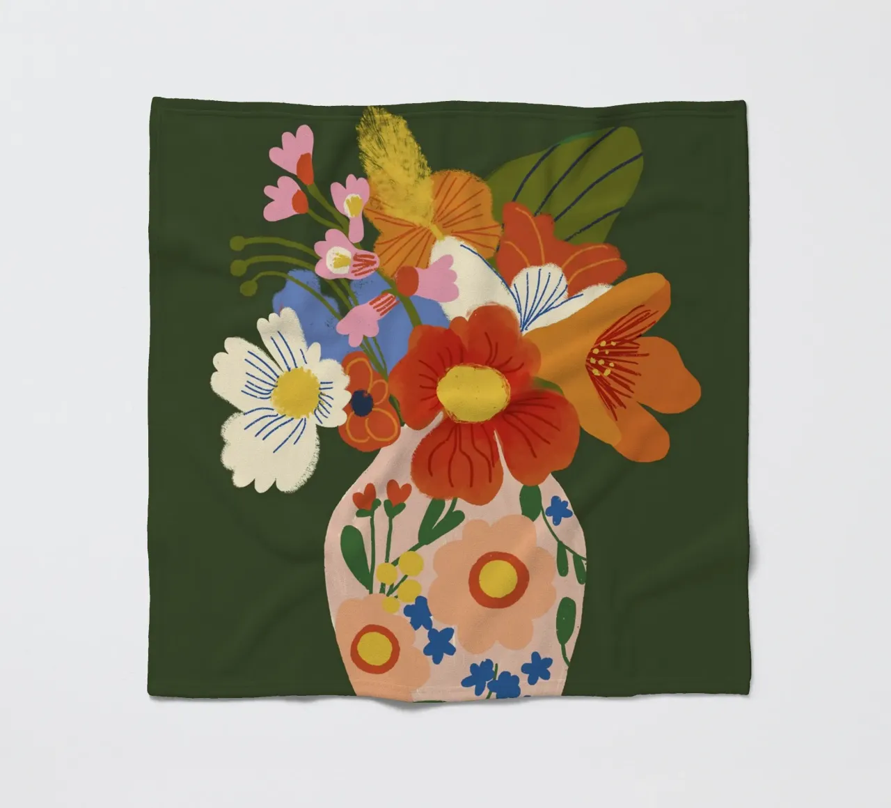 Nasturtium fleece blanket by GigiRosado
