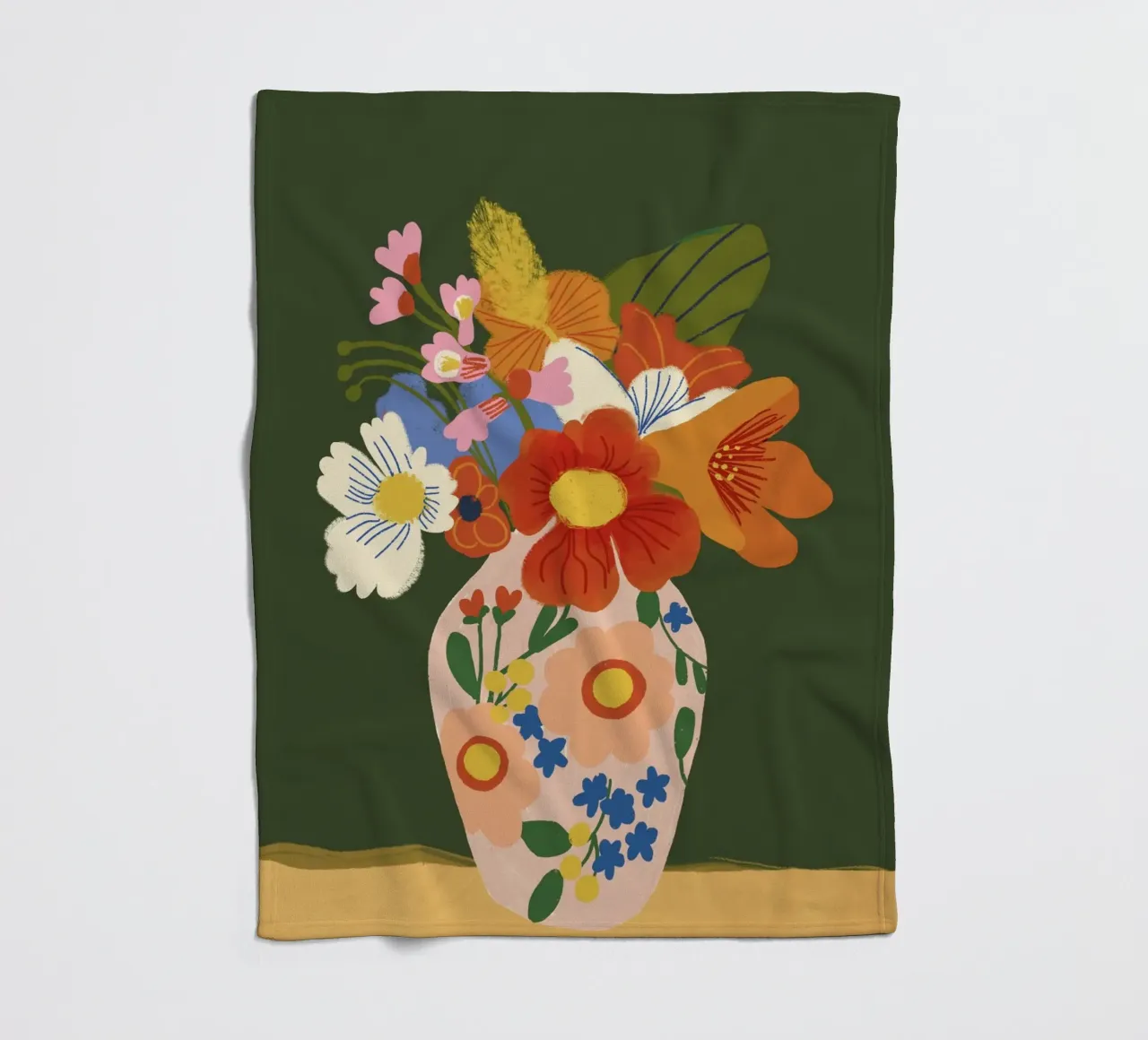 Nasturtium fleece blanket by GigiRosado