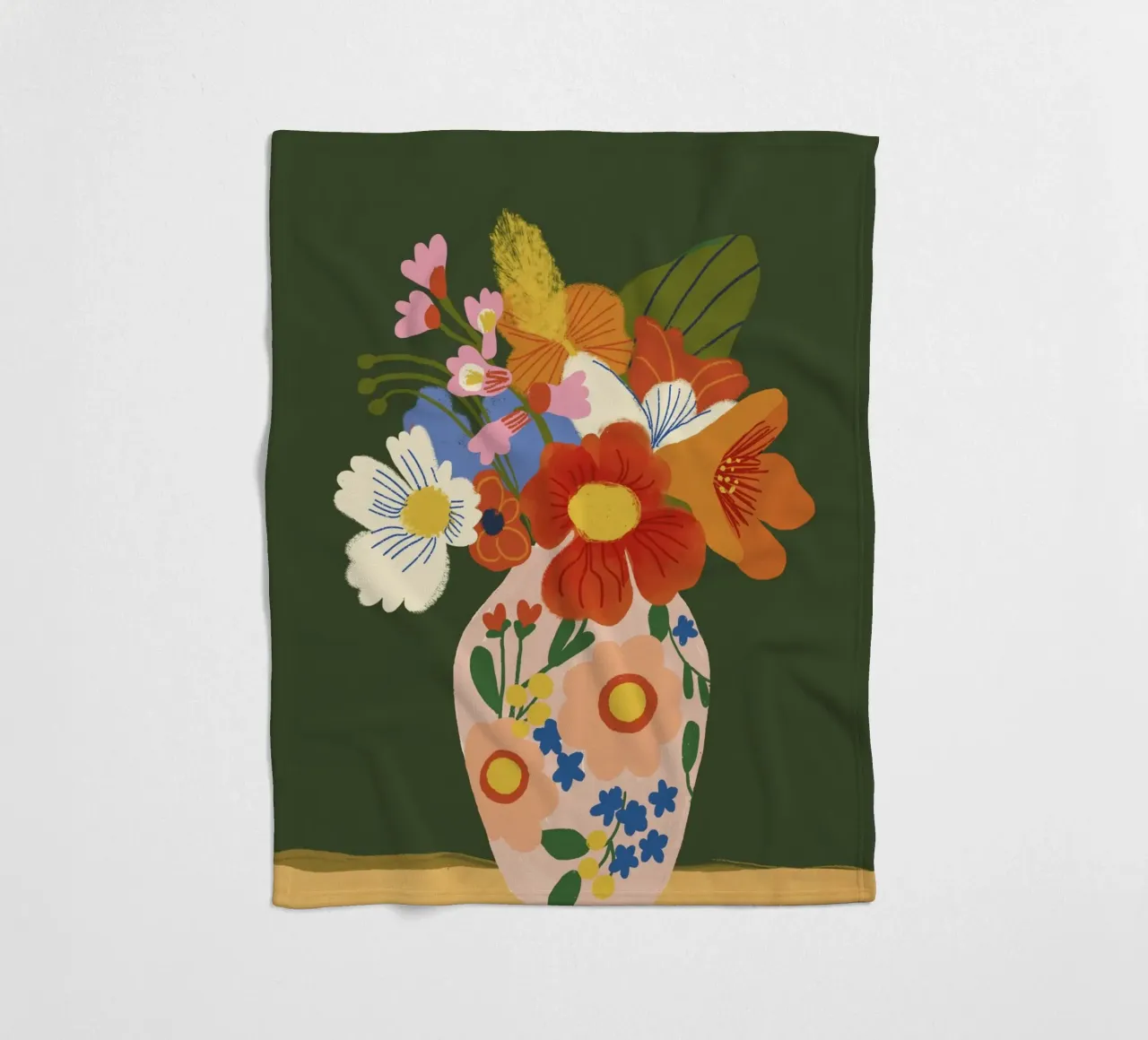 Nasturtium fleece blanket by GigiRosado