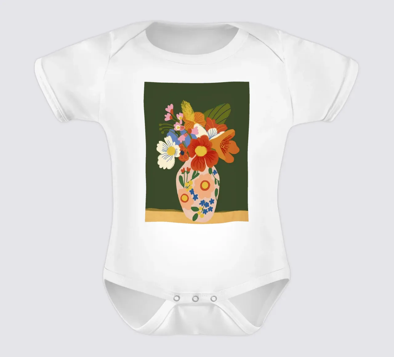 Nasturtium body neonato maniche corte da GigiRosado