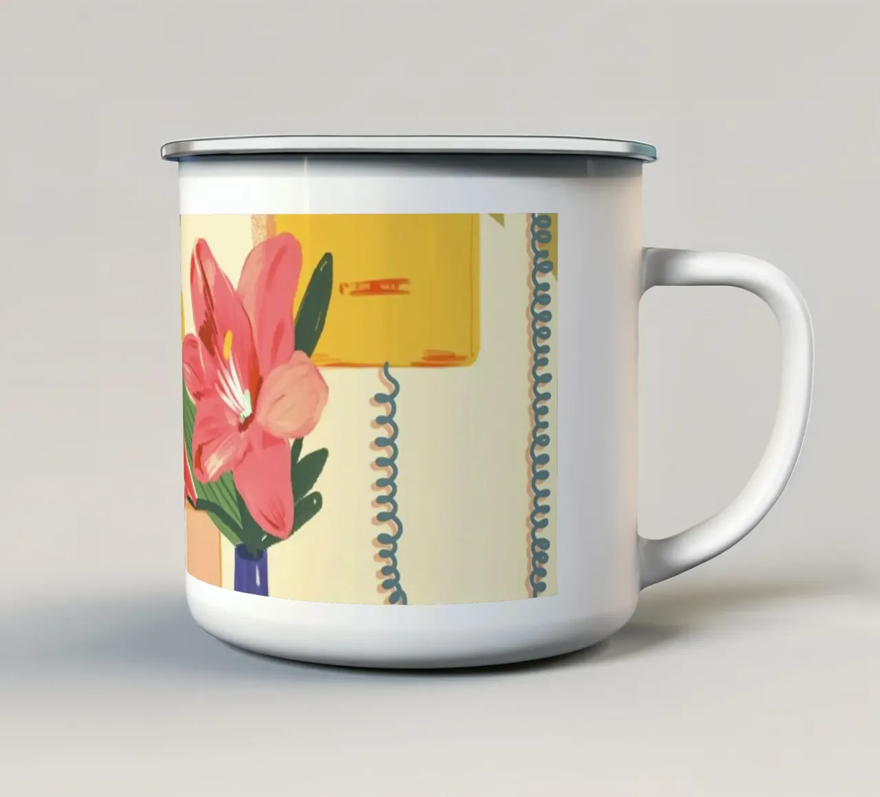Flowers and telephone tazza in smalto da GigiRosado