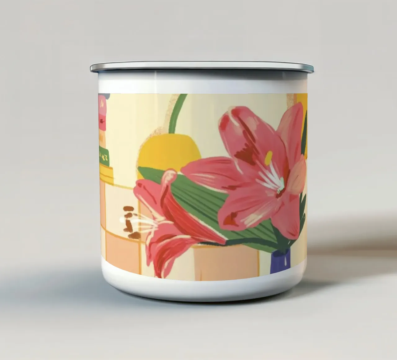 Flowers and telephone tazza in smalto da GigiRosado