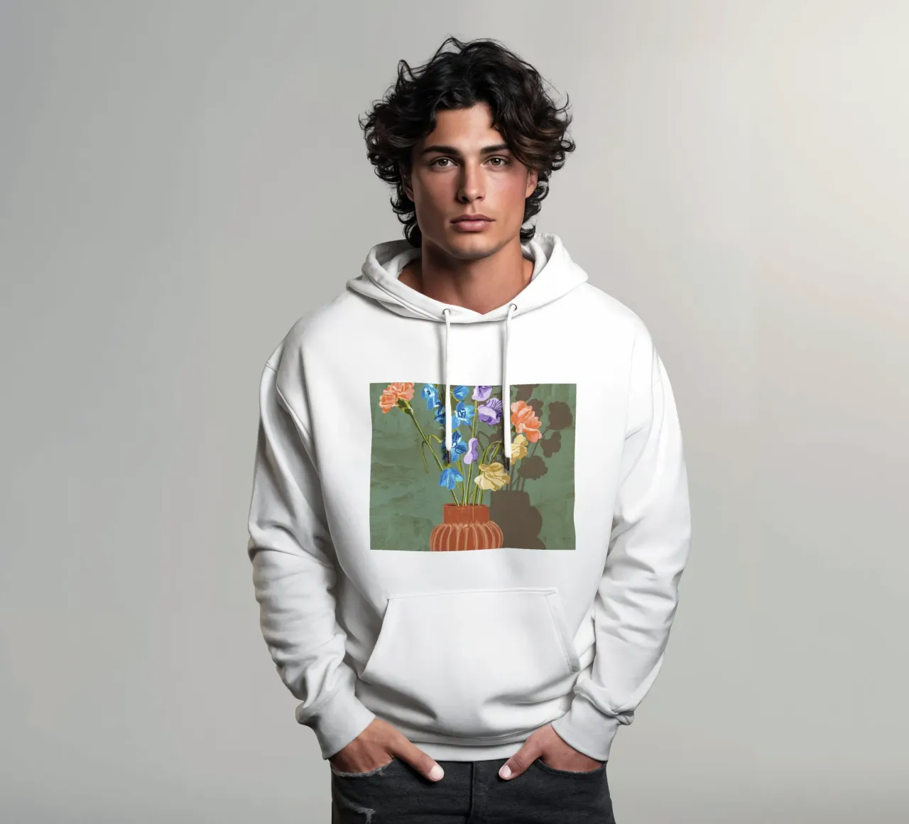 Carnations felpa con cappuccio da GigiRosado