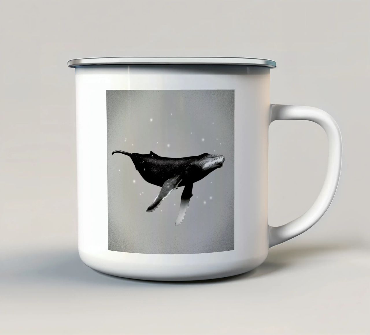 Whale tazza in smalto da Chris Wharton