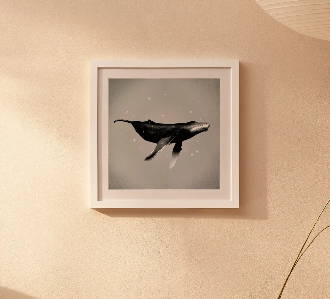 Whale poster con telaio in plastica da Chris Wharton