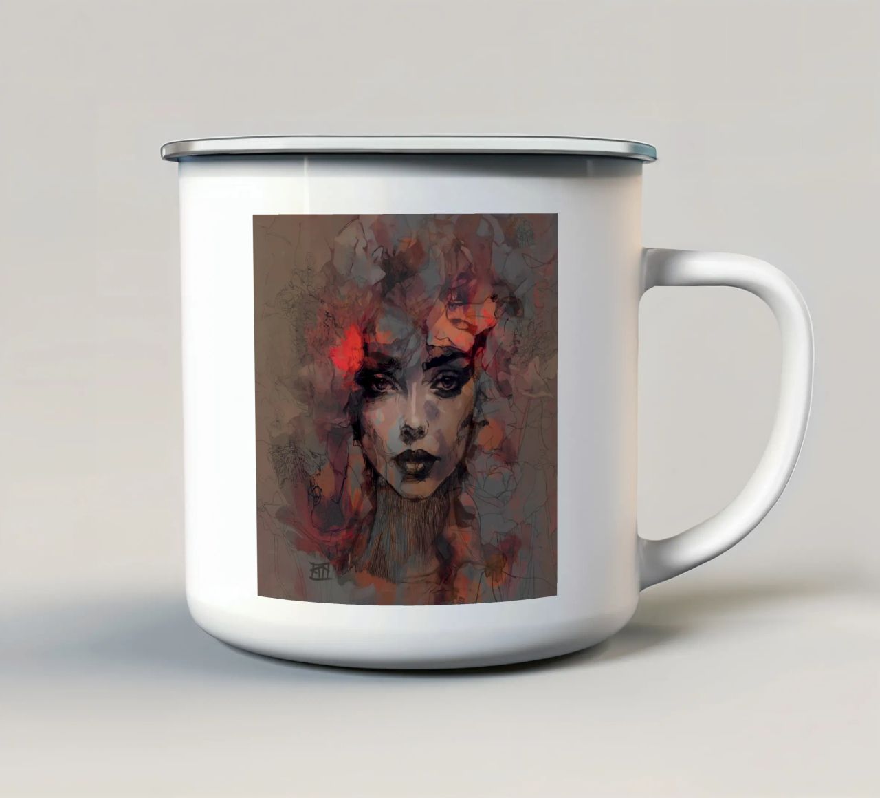 farfalla1 tazza in smalto da Giulio Iurissevich