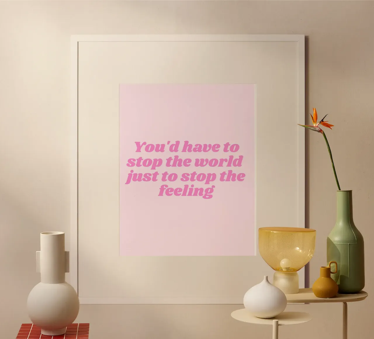Buona fortuna, tesoro! Testi della canzone Chappell Roan, Arte da parete rosa poster con telaio in legno da Coquette Club