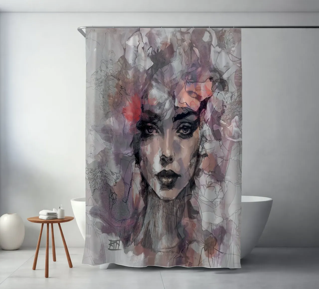 butterfly0 shower curtain by Giulio Iurissevich