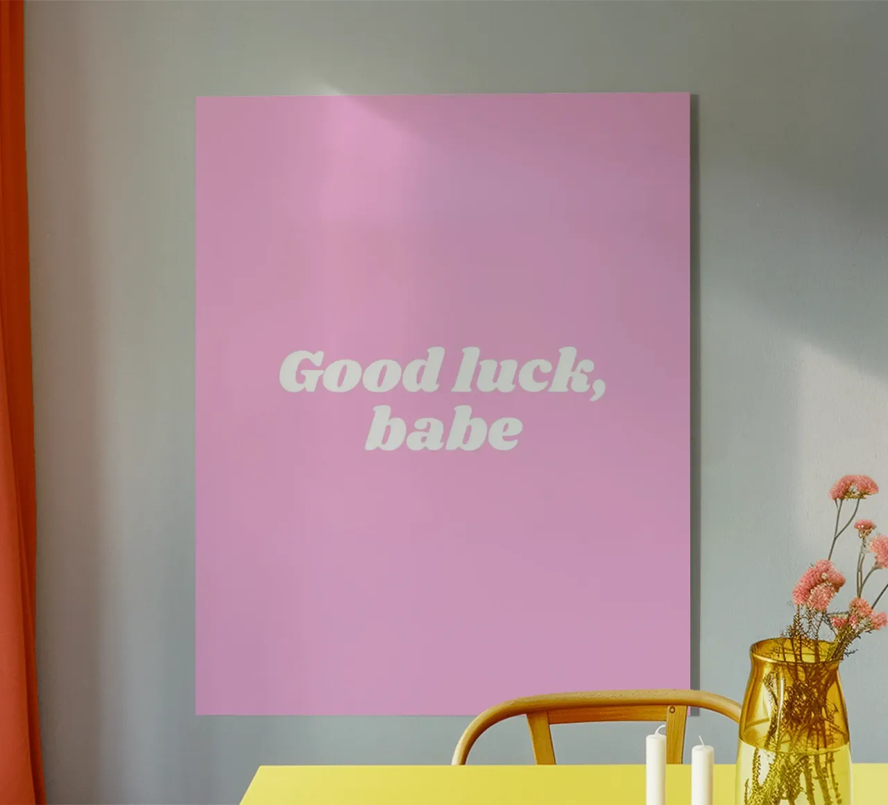 Good Luck Babe, Chappell Roan, Lyrik Poster, Trendy Wandkunst Acryl-Glas von Coquette Club