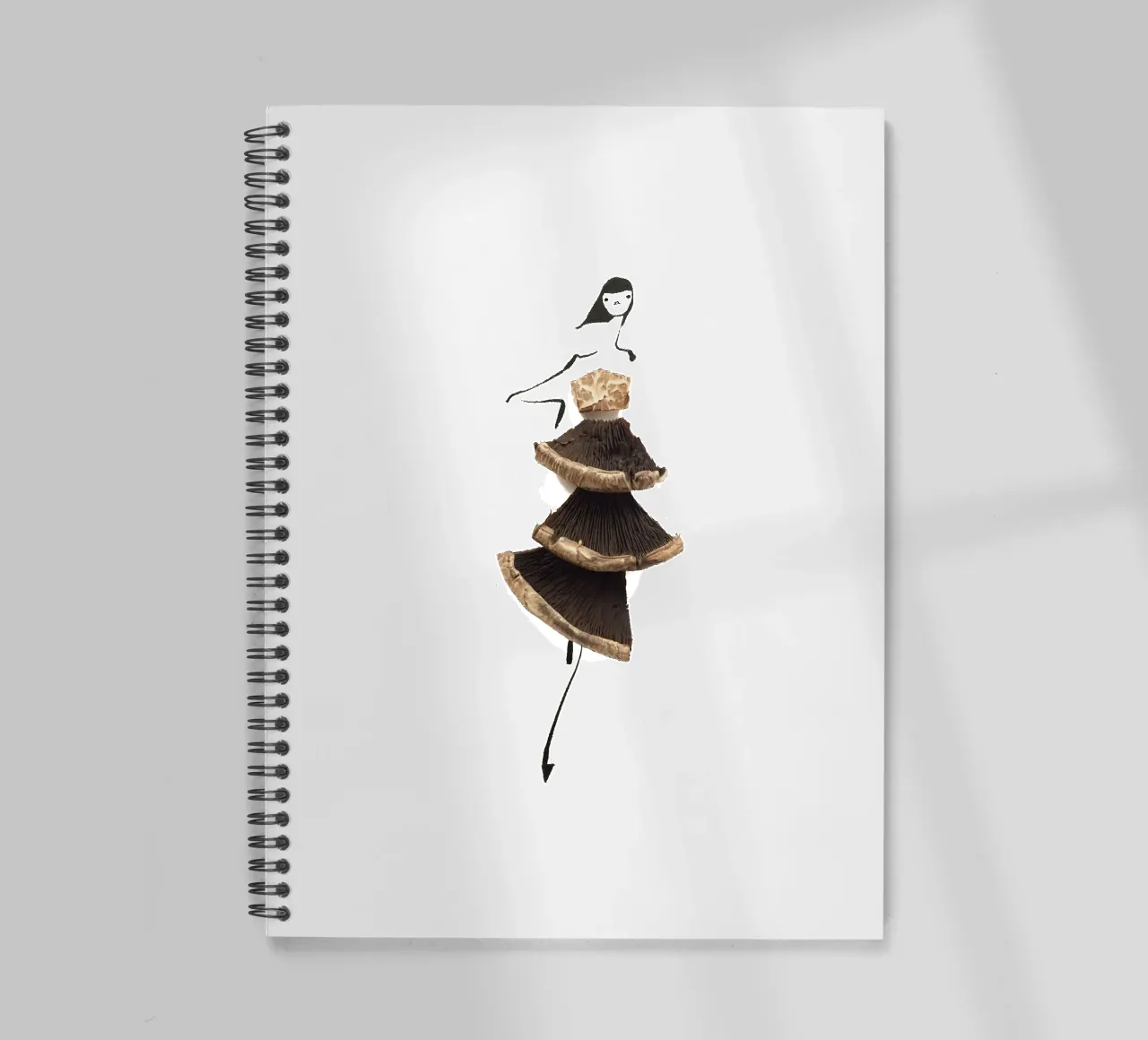 Shiitake spiral notebook by Gretchen Roehrs