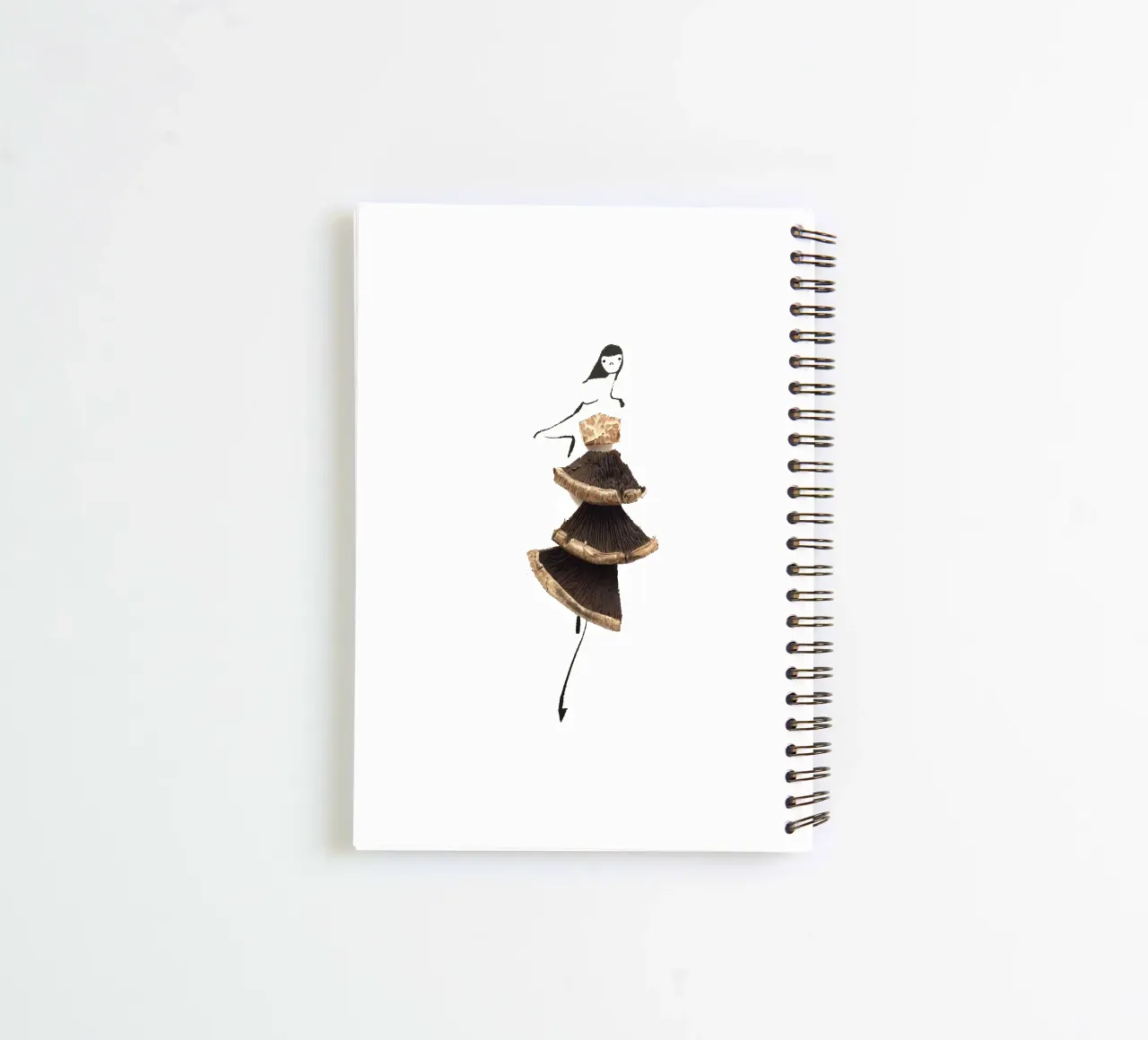 Shiitake spiral notebook by Gretchen Roehrs