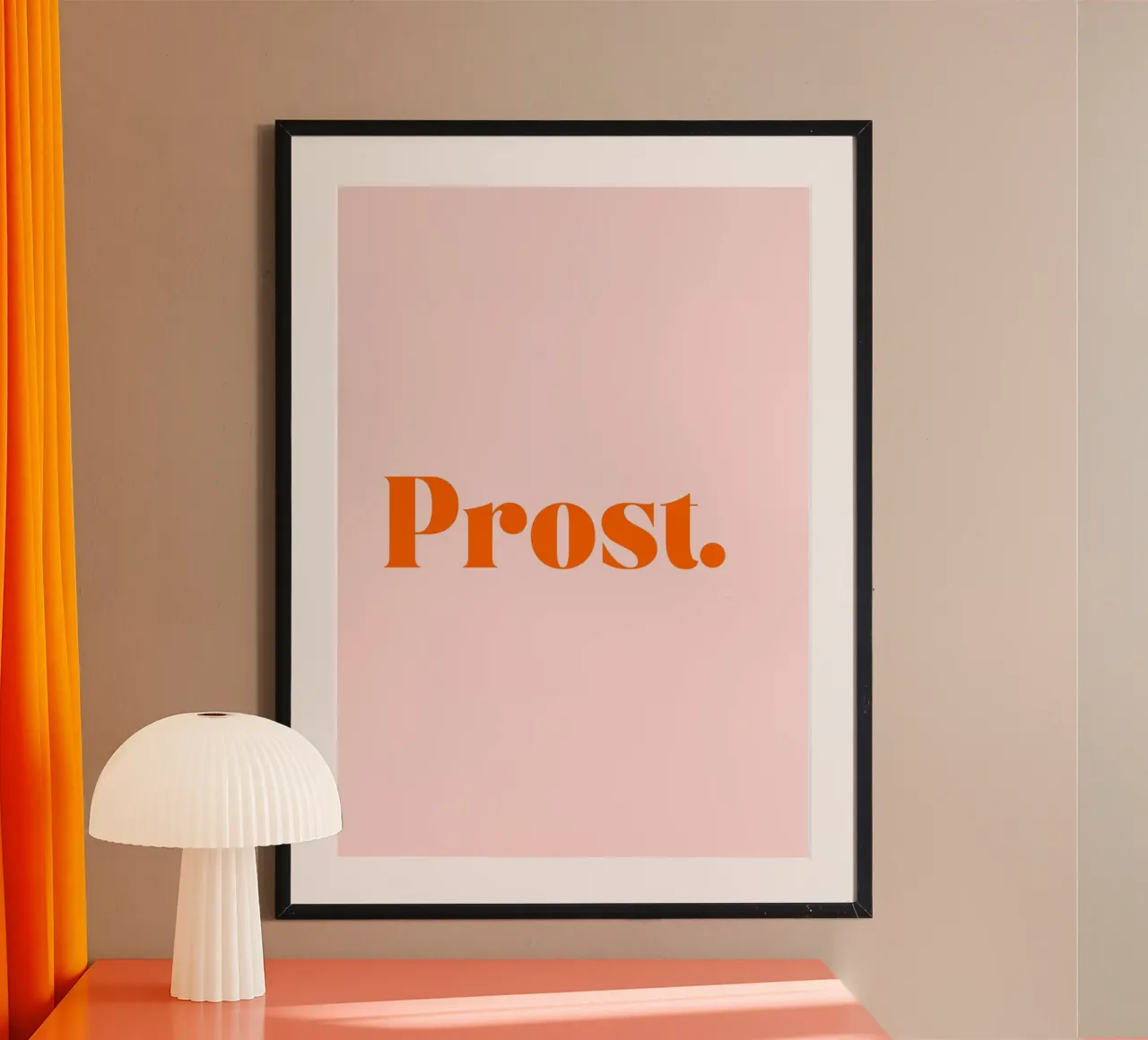 Prost | Minimalistisches Print in Trendfarben poster da PrintCessStudio