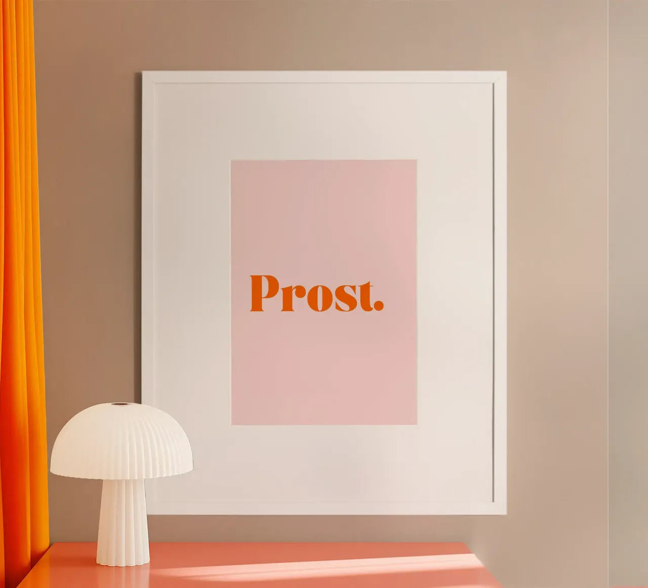 Prost | Minimalistisches Print in Trendfarben poster da PrintCessStudio