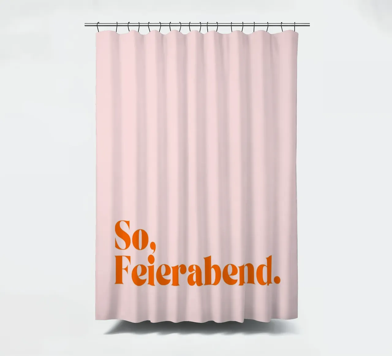 So, Feierabend | Minimalistisches Print in Trendfarben tenda da doccia da PrintCessStudio