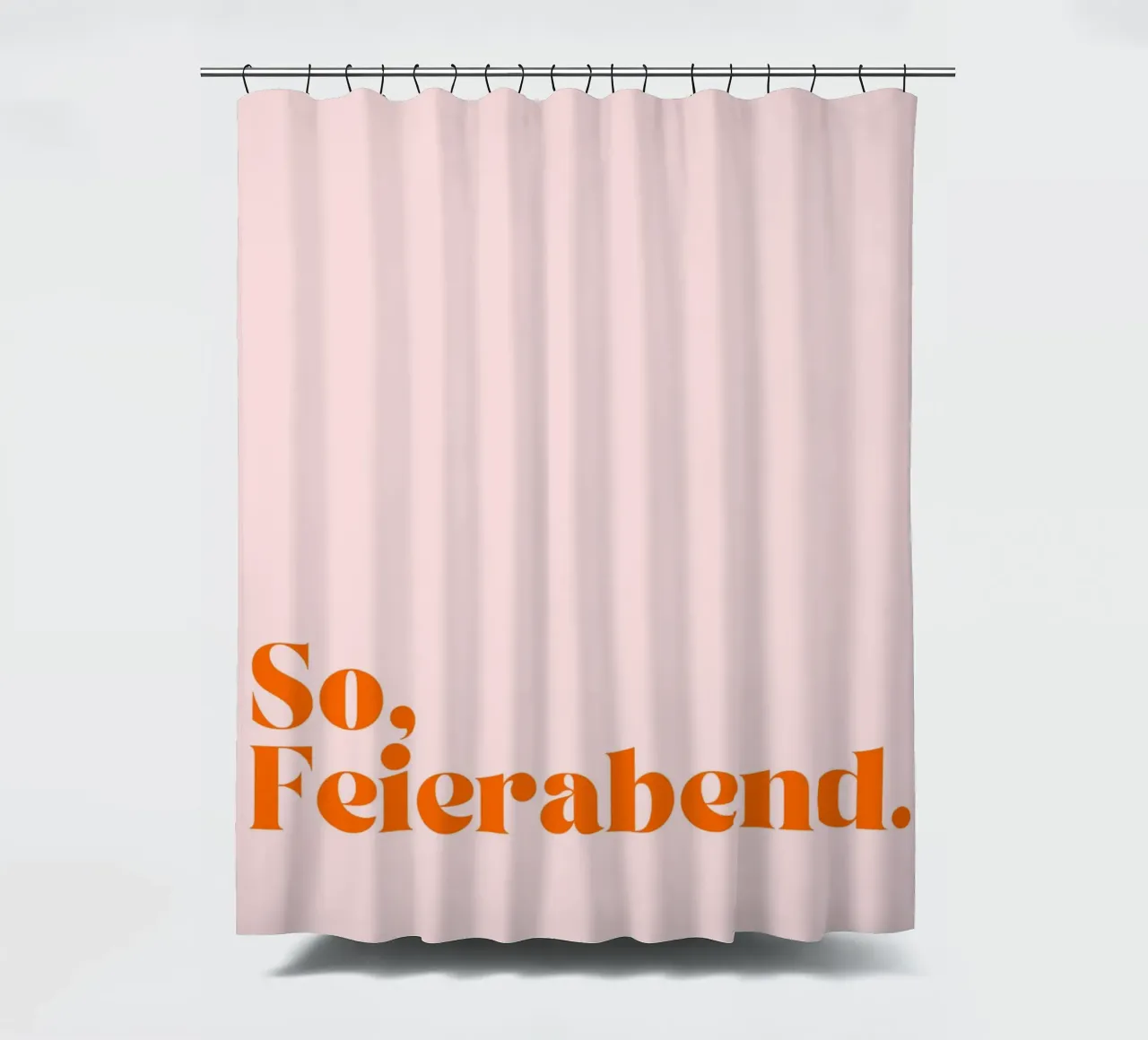 So, Feierabend | Minimalistisches Print in Trendfarben tenda da doccia da PrintCessStudio