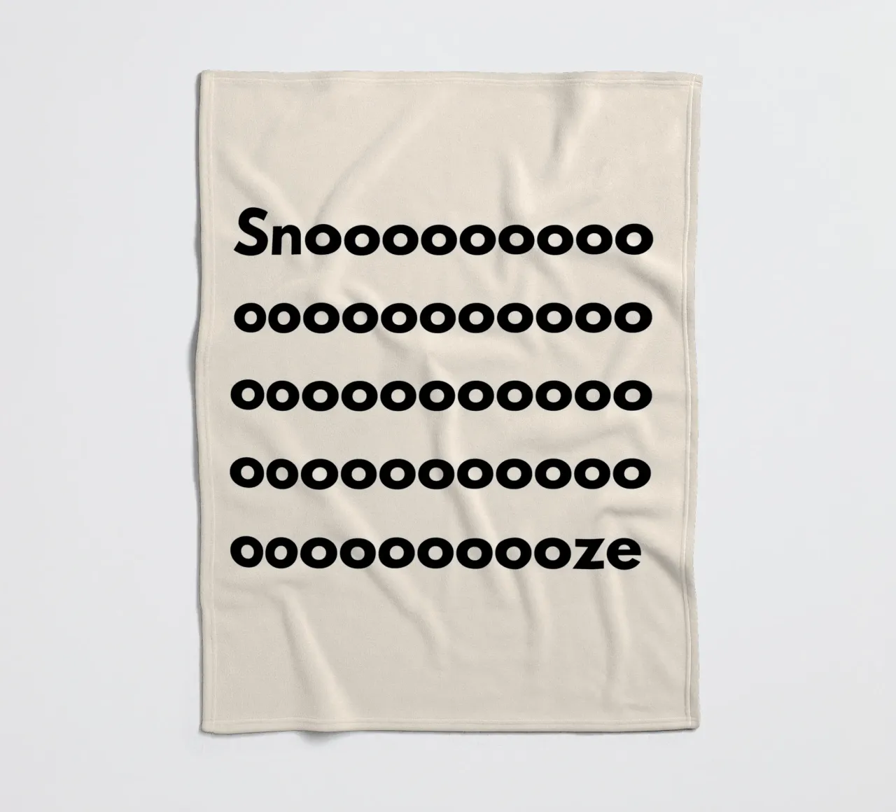 Snoooze | Sleepy & Minimalist Print coperta in pile da PrintCessStudio