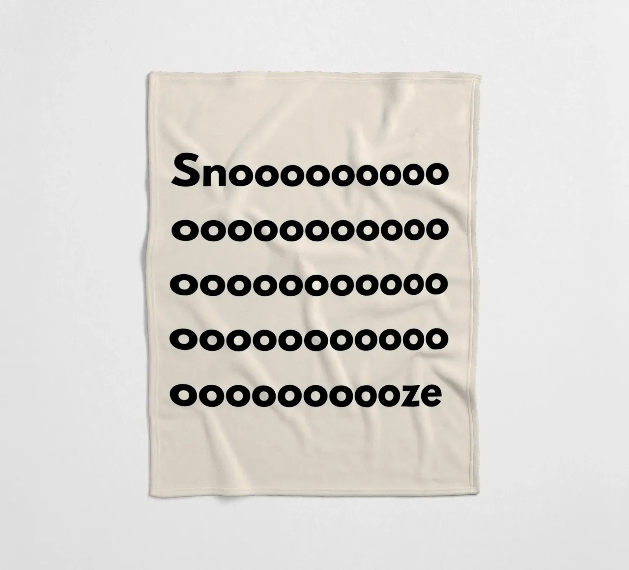 Snoooze | Sleepy & Minimalist Print coperta in pile da PrintCessStudio