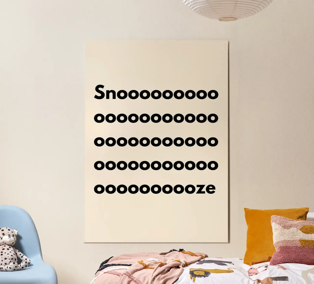 Snoooze | Sleepy & Minimalist Print alluminio dibond da PrintCessStudio