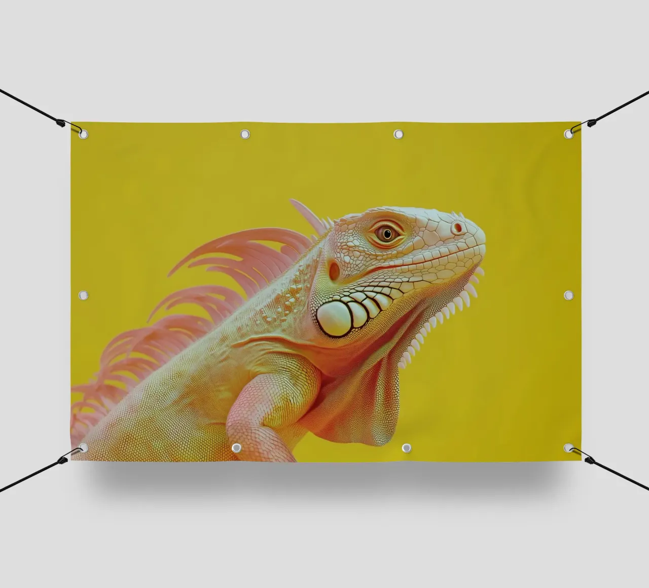 Ritratto di iguana gialla telo in pvc da Carinaprint