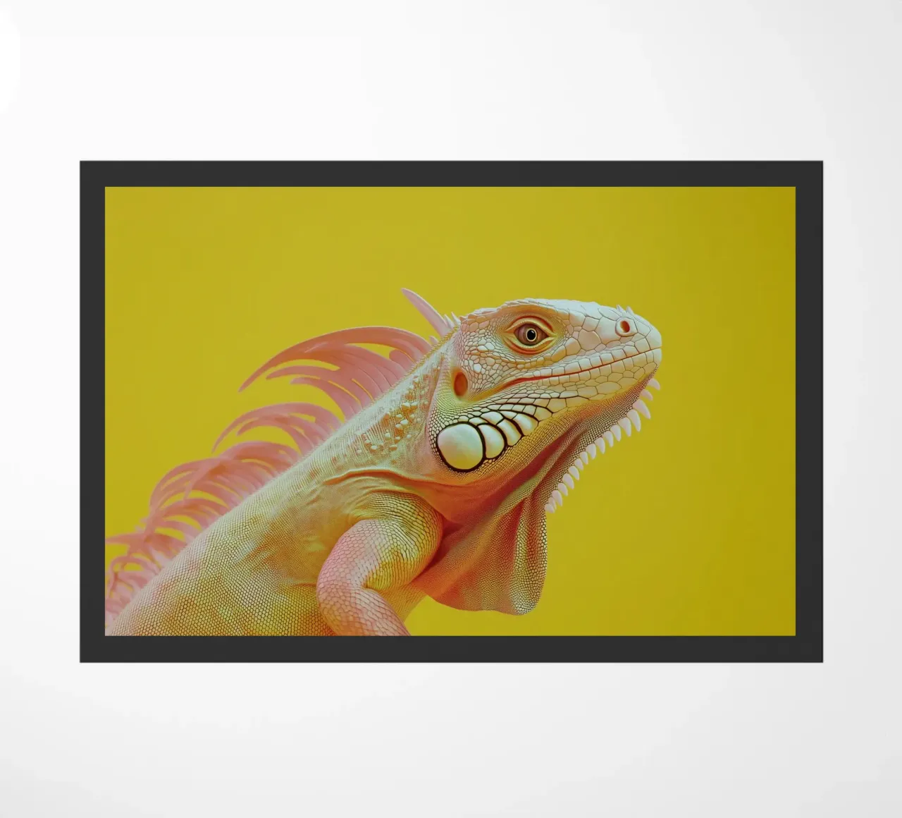 Ritratto di iguana gialla zerbino da Carinaprint
