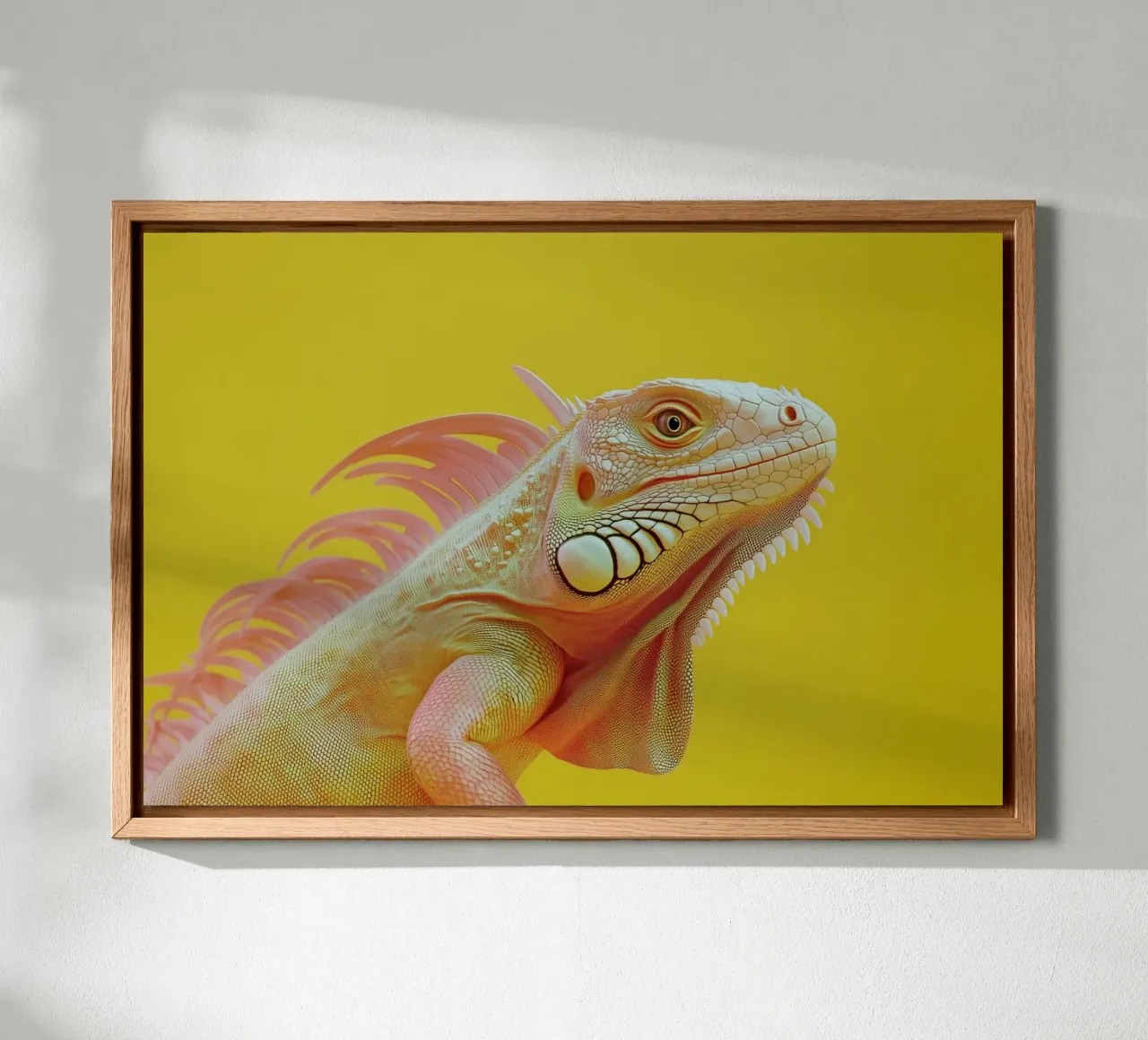 Ritratto di iguana gialla alluminio dibond da Carinaprint