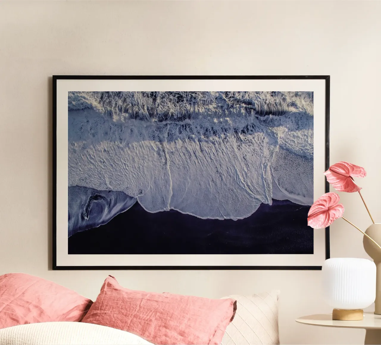 Ocean Waves 2 poster con telaio in plastica da Airpixels