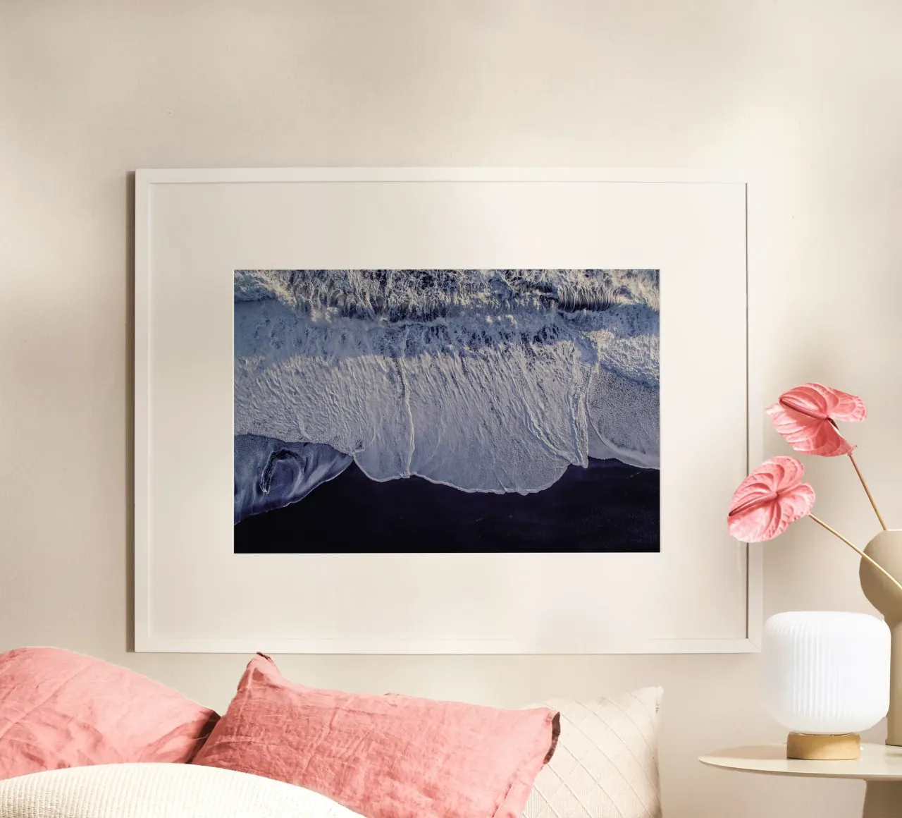 Ocean Waves 2 poster con telaio in plastica da Airpixels