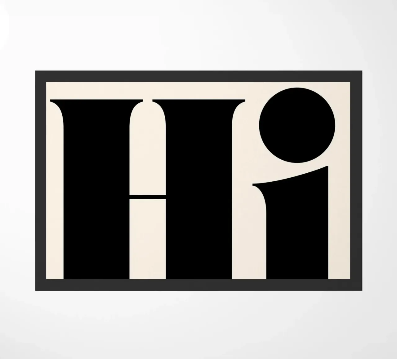 Hi | Bold & Minimalist Statement Print | Typography zerbino da PrintCessStudio