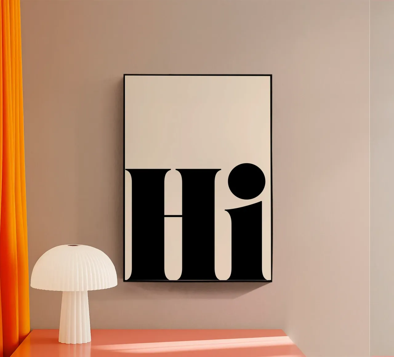 Hi | Bold & Minimalist Statement Print | Typography plexiglass da PrintCessStudio