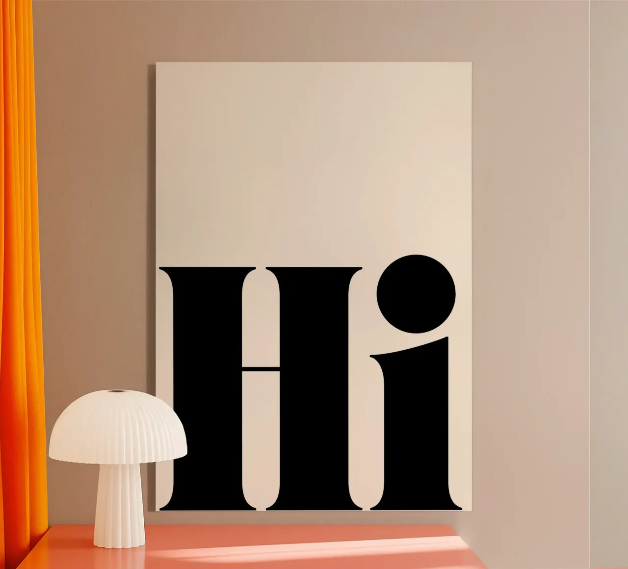 Hi | Bold & Minimalist Statement Print | Typography Acryl-Glas von PrintCessStudio