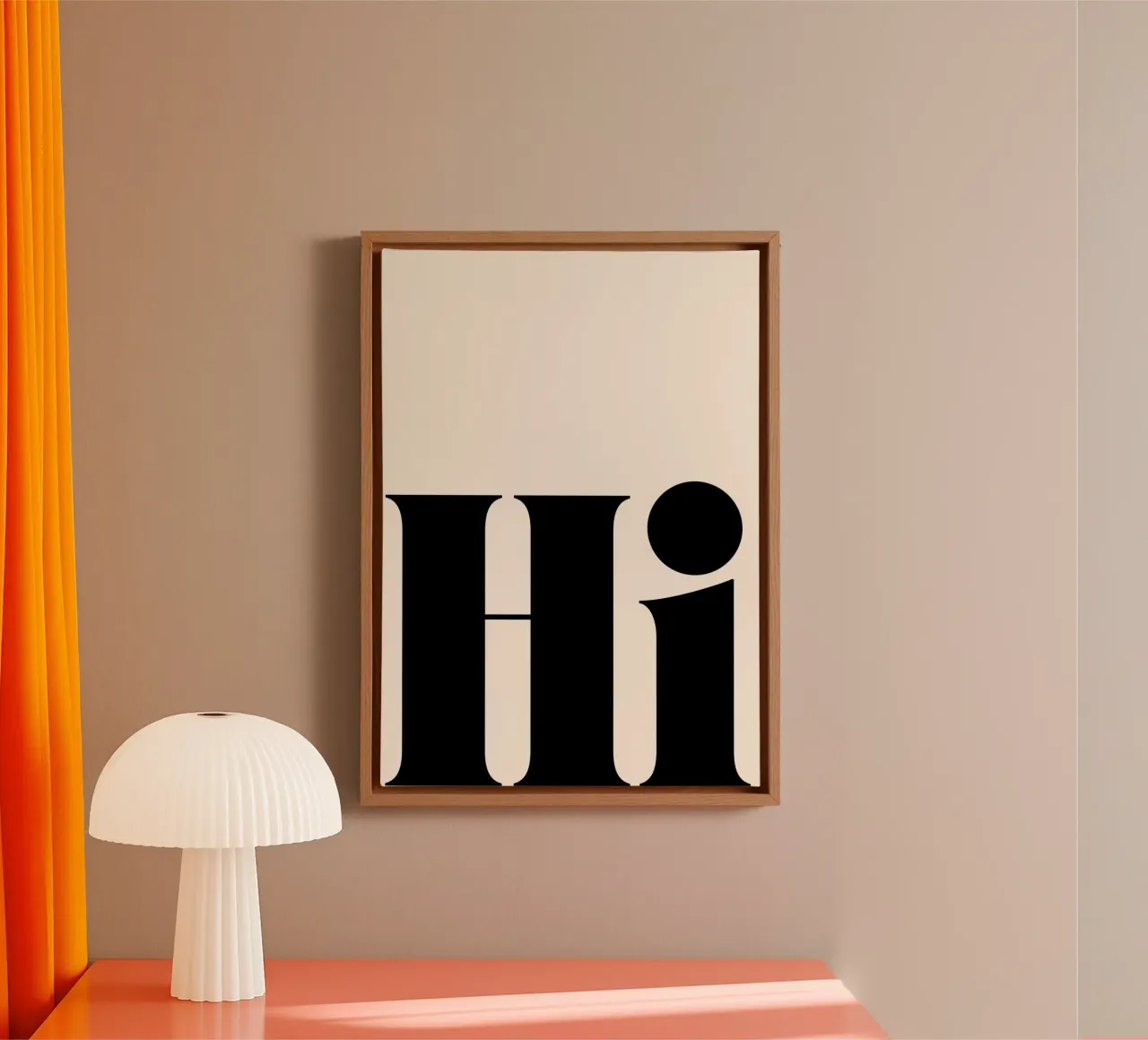 Hi | Bold & Minimalist Statement Print | Typography lienzo de PrintCessStudio