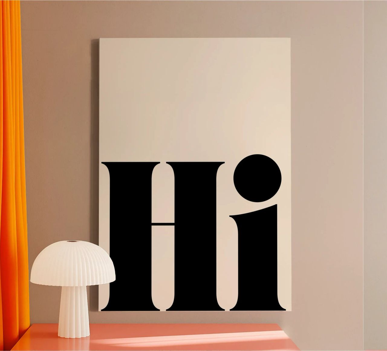 Hi | Bold & Minimalist Statement Print | Typography tela da PrintCessStudio