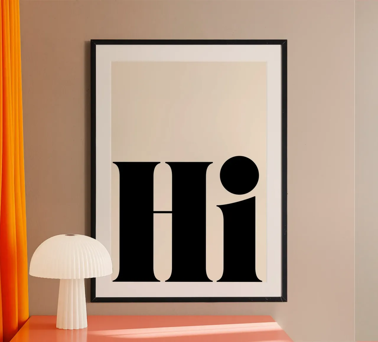 Hi | Bold & Minimalist Statement Print | Typography carta hahnemühle da PrintCessStudio