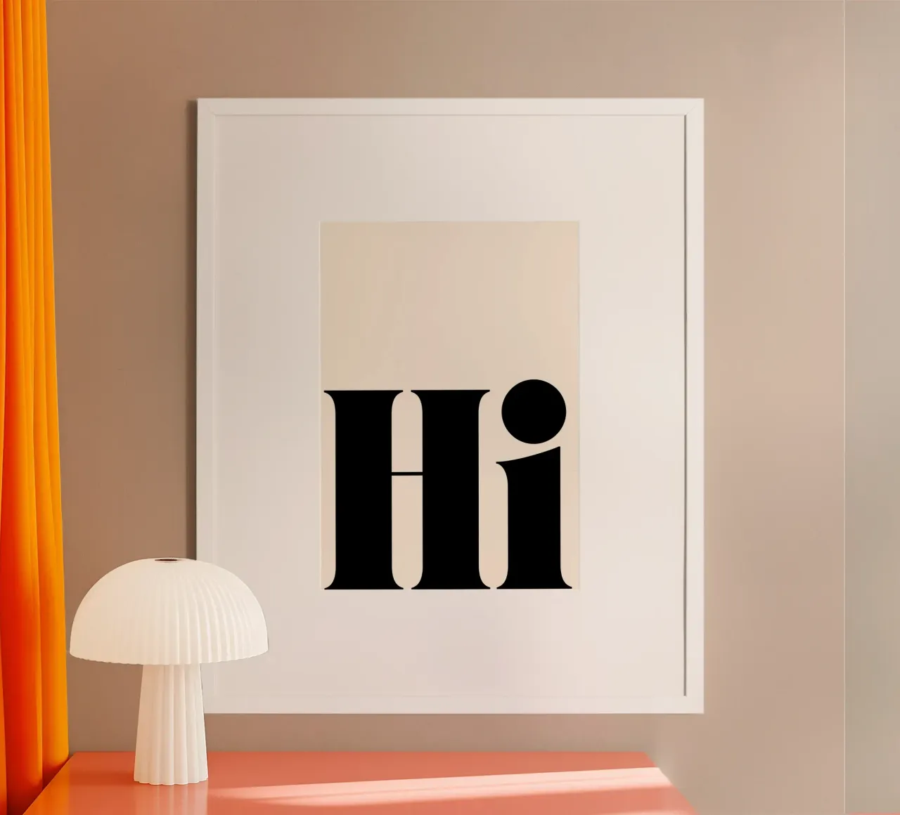 Hi | Bold & Minimalist Statement Print | Typography carta hahnemühle da PrintCessStudio