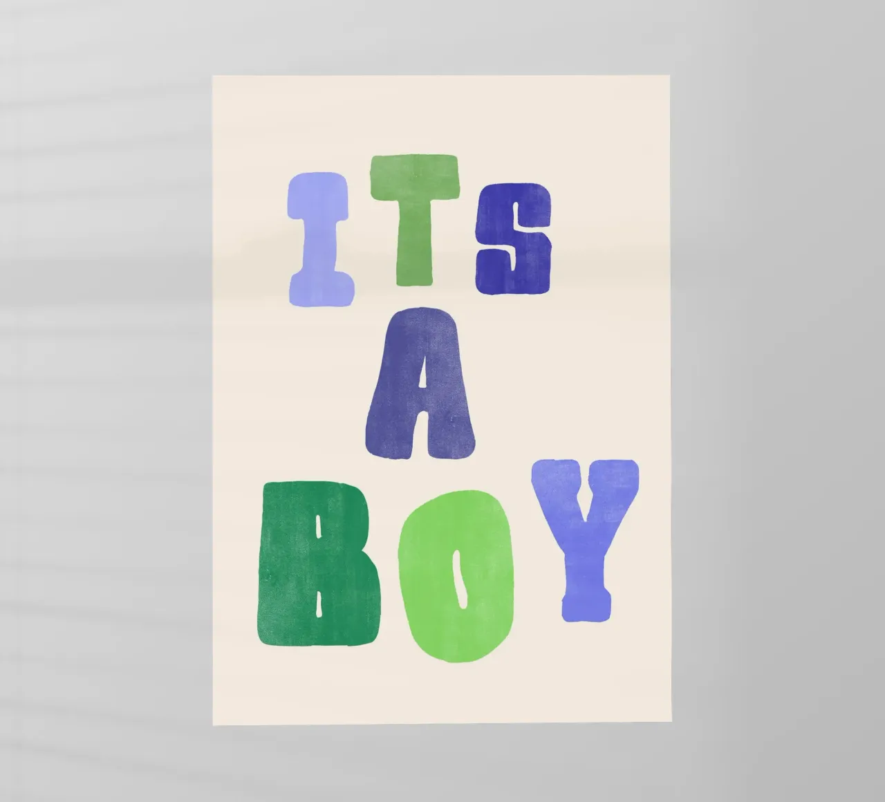It’s a Boy! | Bright & Joyful Baby Announcement Print pellicola backlit da PrintCessStudio