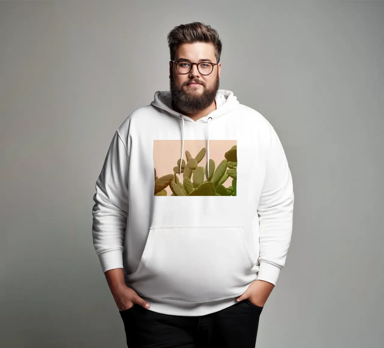 Prickly Pear Cactus sudadera con capucha de Victoria Frost