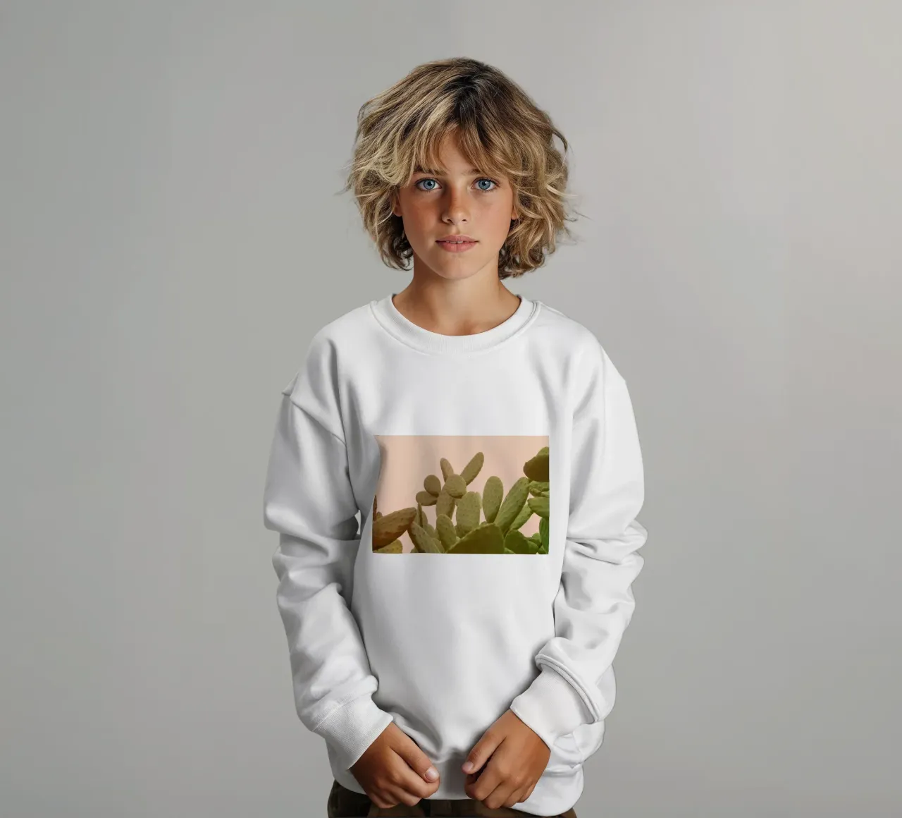 Prickly Pear Cactus kids sweatshirt by Victoria Frost