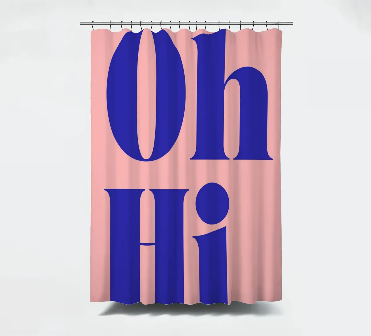 Oh, Hi | Bold & Playful Greeting Print tenda da doccia da PrintCessStudio