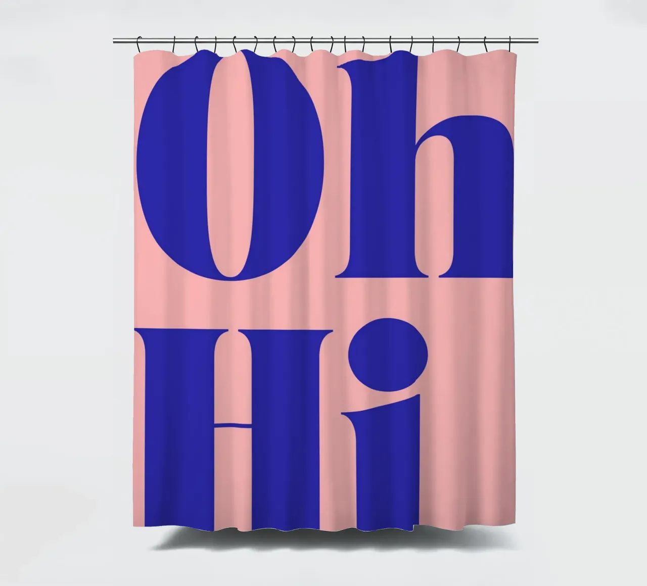 Oh, Hi | Bold & Playful Greeting Print tenda da doccia da PrintCessStudio