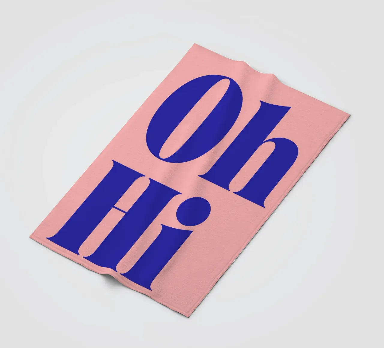 Oh, Hi | Bold & Playful Greeting Print coperta in pile da PrintCessStudio