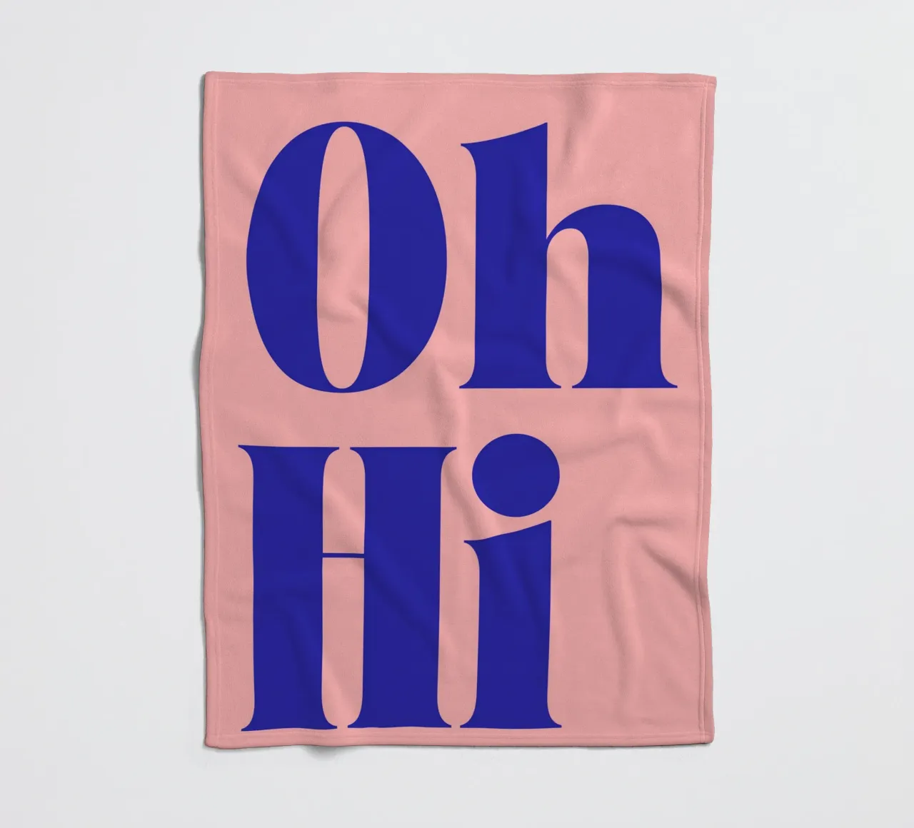 Oh, Hi | Bold & Playful Greeting Print coperta in pile da PrintCessStudio