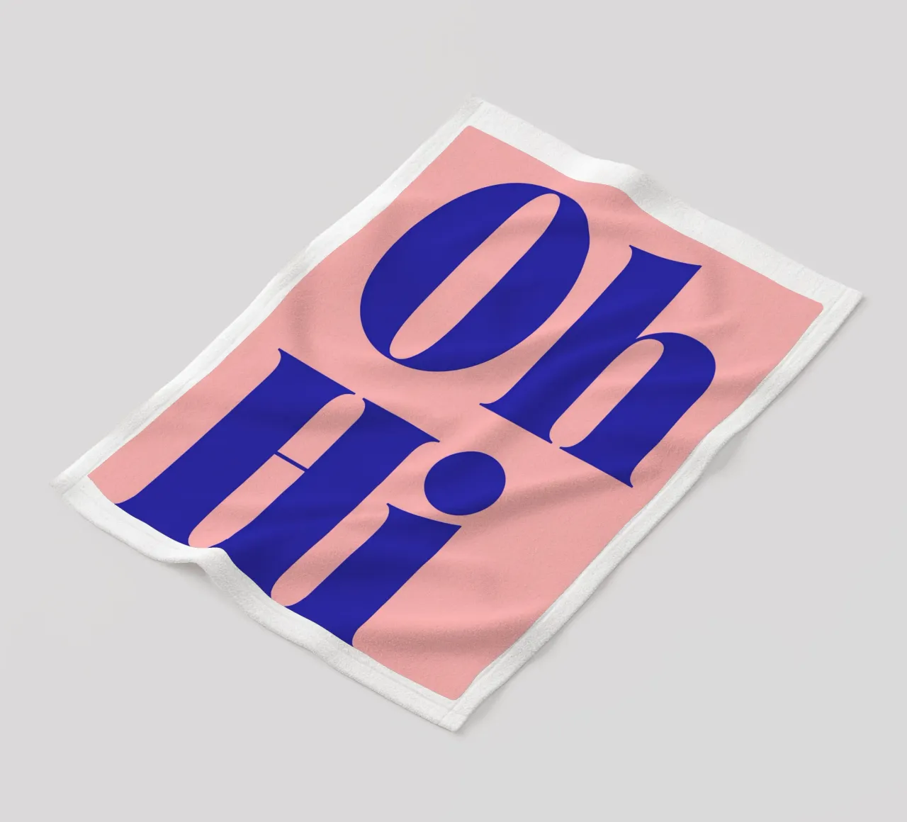 Oh, Hi | Bold & Playful Greeting Print coperta in pile da PrintCessStudio